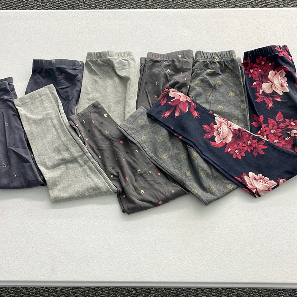 Lot of (5) Leggings, Various Brands - Child’s size mix of 7/8 & 9/10